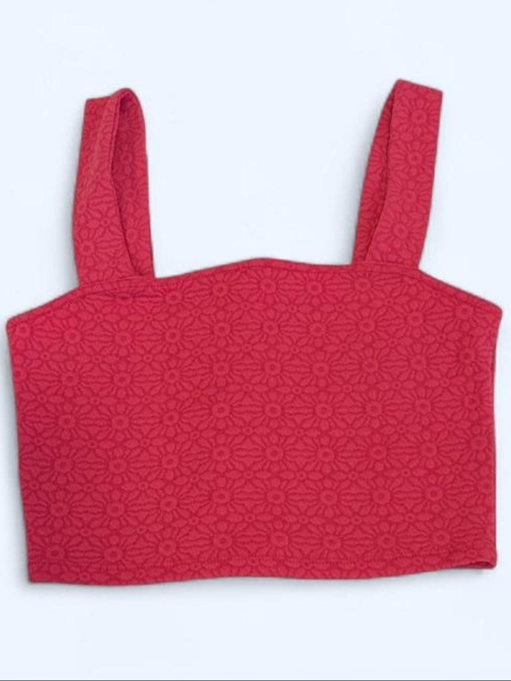 Roxy red floral cropped tank - small